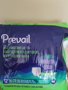 Adult Incontinence Underwear Packaging in Navy & Lime Green
